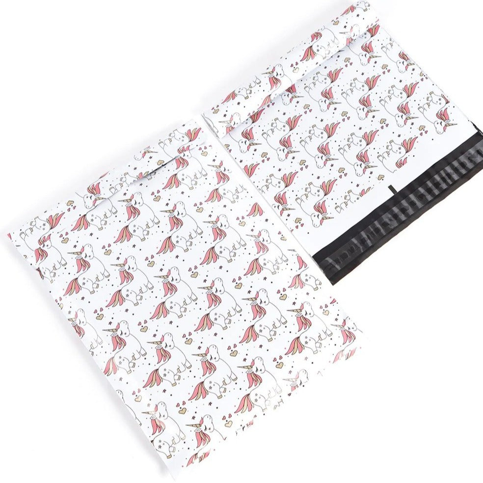 Premium Unicorn Poly Mailers Size 10x13 Shipping Bags - Packaging Materials for Quail Enthusiasts