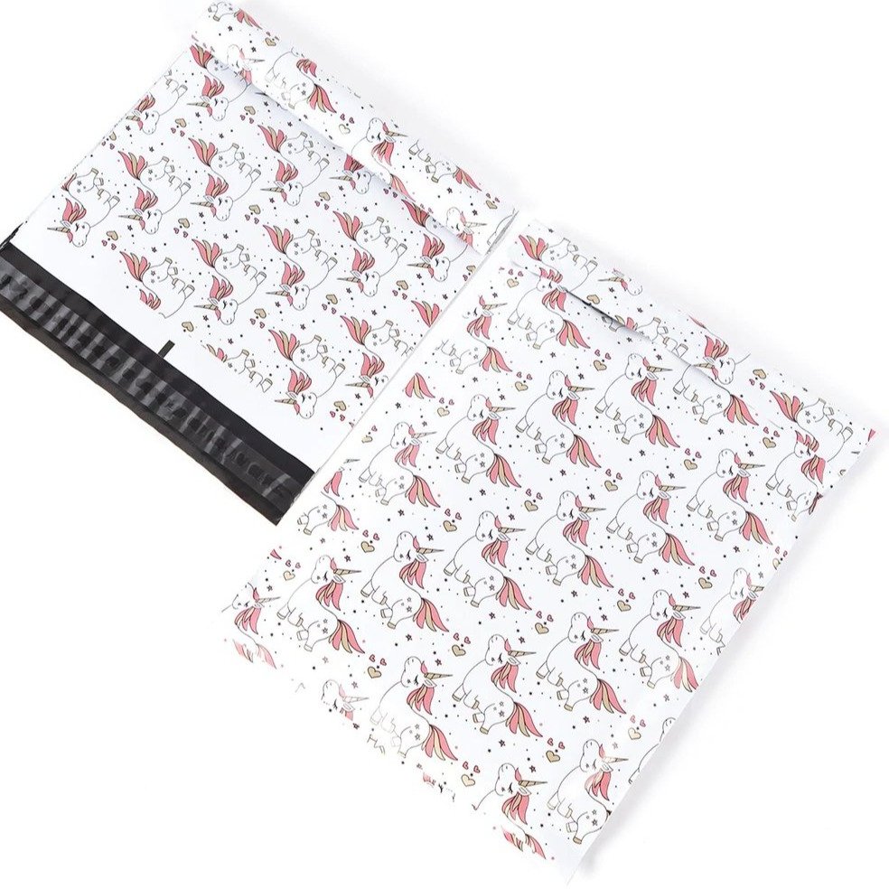 Premium Unicorn Poly Mailers Size 10x13 Shipping Bags - Packaging Materials for Quail Enthusiasts