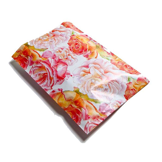 Premium Watercolor Floral Flowers Poly Mailers Size 10x13 Colorful Shipping Bags - Packaging Materials for Quail Enthusiasts