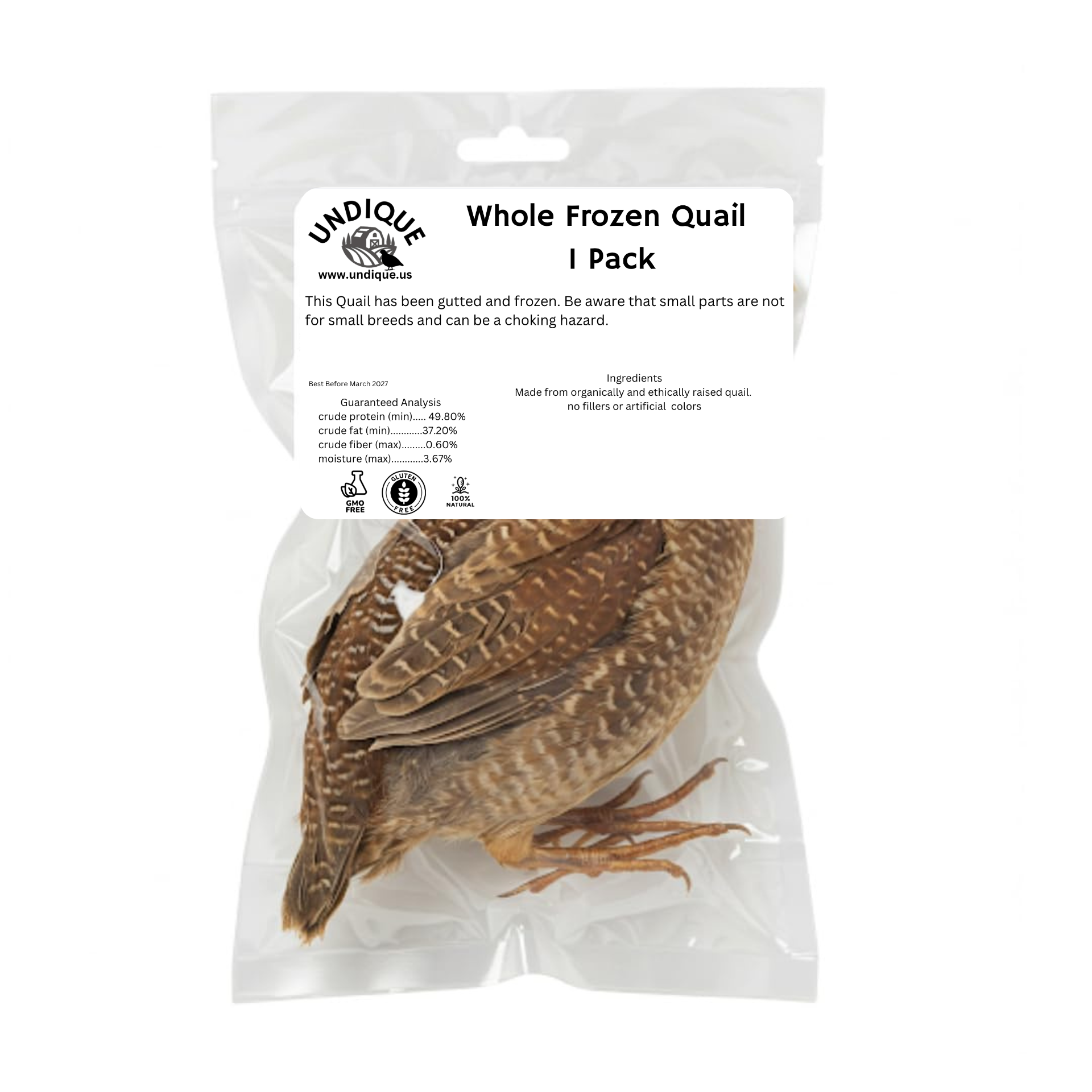 Whole Frozen Quail 1 Pack