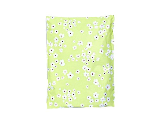 Premium Wild Flowers Green Poly Mailers Size 6x9 Shipping Bags - Packaging Materials for Quail Enthusiasts